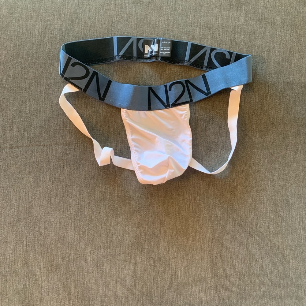 N2N Black and White Men's Jockstrap